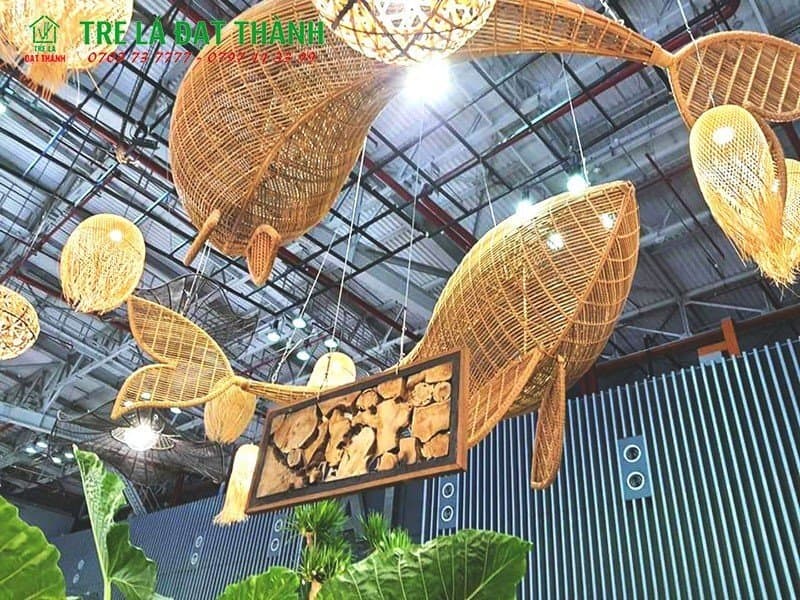 Đèn Cá Mây Tre Đan - DMT063
